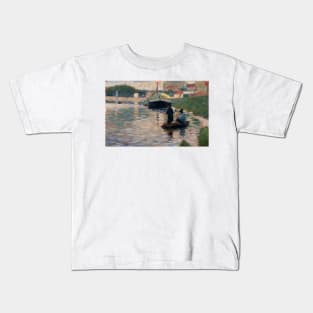 View of the Seine by Georges-Pierre Seurat Kids T-Shirt